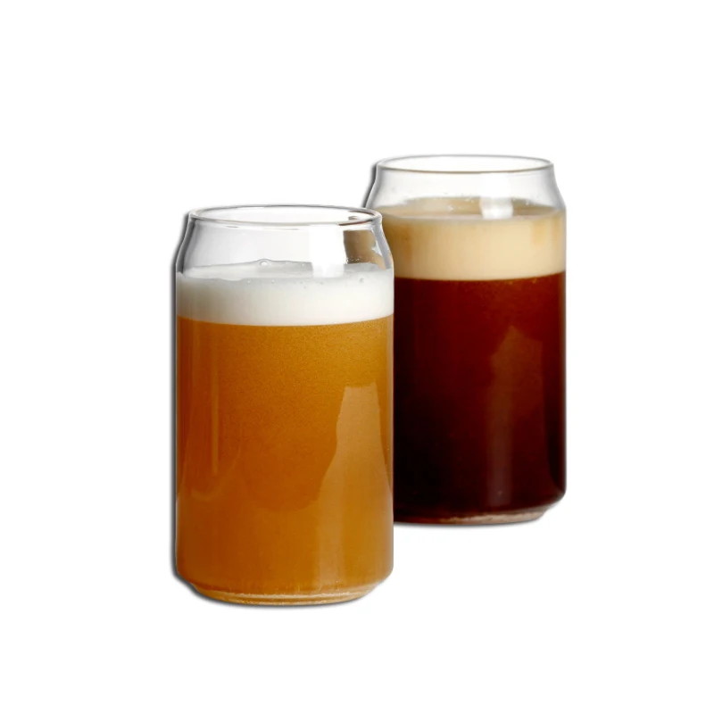 

High Borosilicate Drinking Glass Beer Cola Can Glass Tumbler Cup Like beer cans, Transparent clear