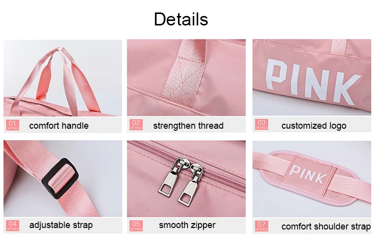 Waterproof Fitness Yoga Bag Sports Gym Bag Women Duffel Travel Bag for Wholesale.jpg