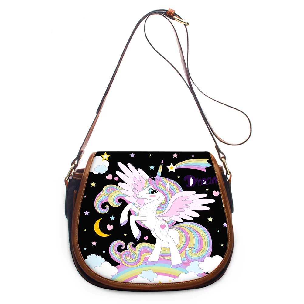 

2021 Women Messenger Bags Unicorn Printing Crossbody Bag Ladies Sling Shoulder Bags Females Handbags Bolsa De Mensajero, Customized