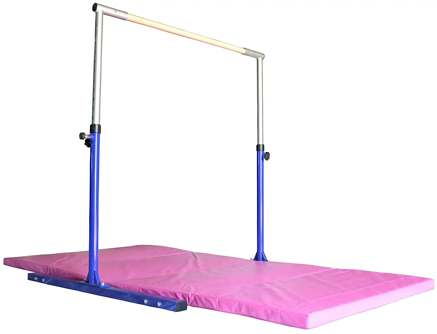 Adjustable Height Folding Junior Training Triangular Structure Bar 3-7 Years Old baodanla Foldable Gymnastics Bar Kids Expandable Gymnastic Horizontal Bars Equipment for Home Gym 