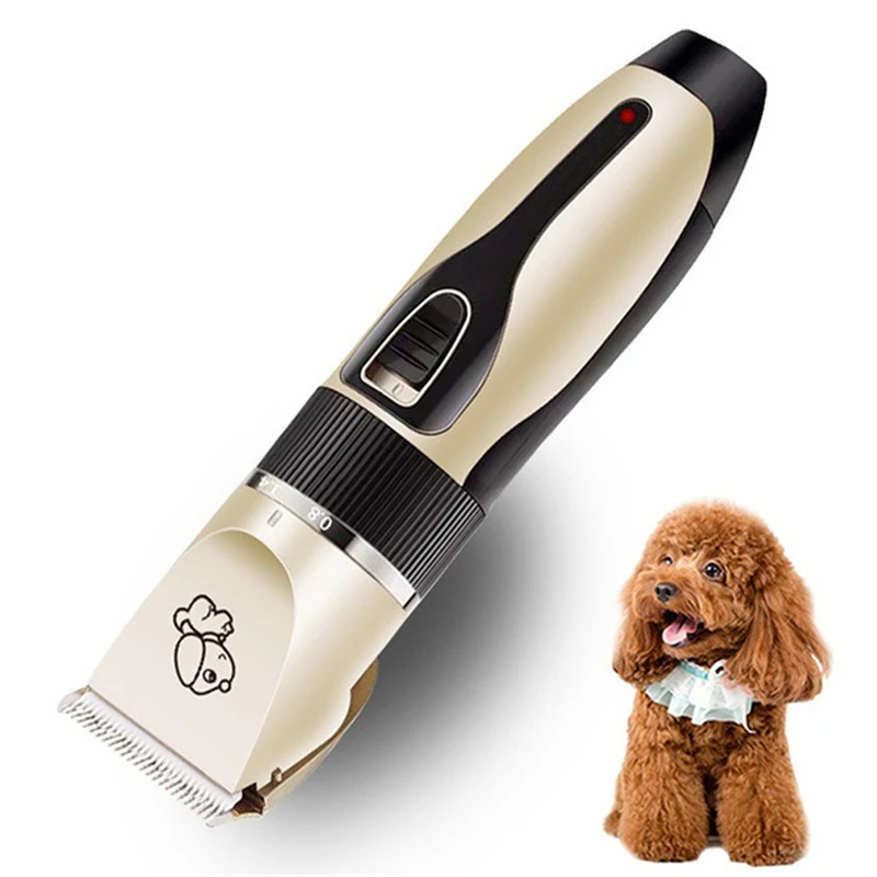 

High Quality Low Noise USB Rechargeable Pet Grooming Tool Professional Dog Hair Trimmer Pet Clippers, Gold