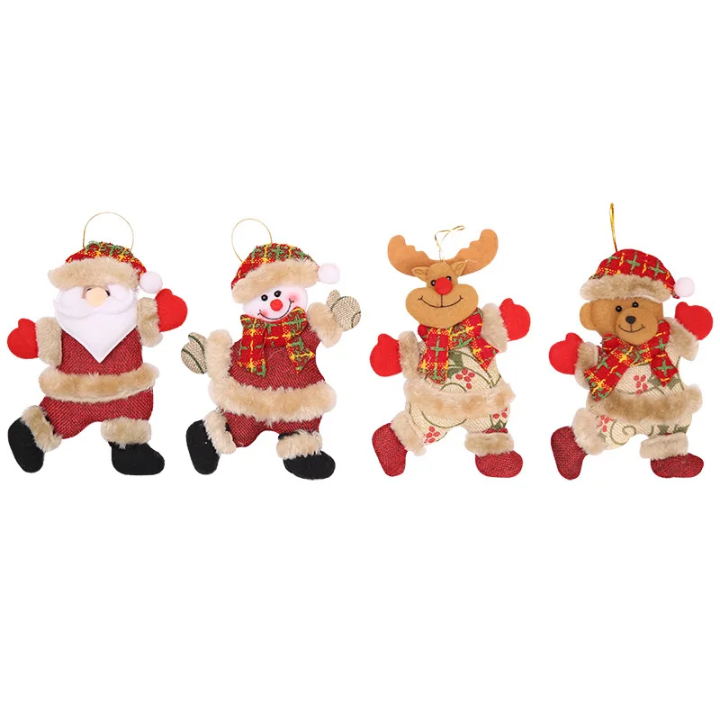 

2023 Hot Selling Christmas Ornaments DIY Xmas Gift Santa Claus Snowman Tree Pendant Doll Hang Decorations for Home Noel Natal