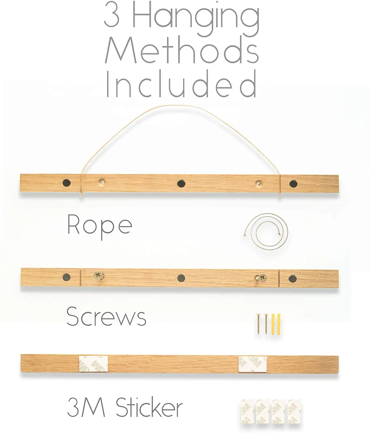 
Magnetic Wooden Poster Frame Hanger for Photo Pictures Artwork Art print Wall Hanging Magnet Wood Poster Frame 