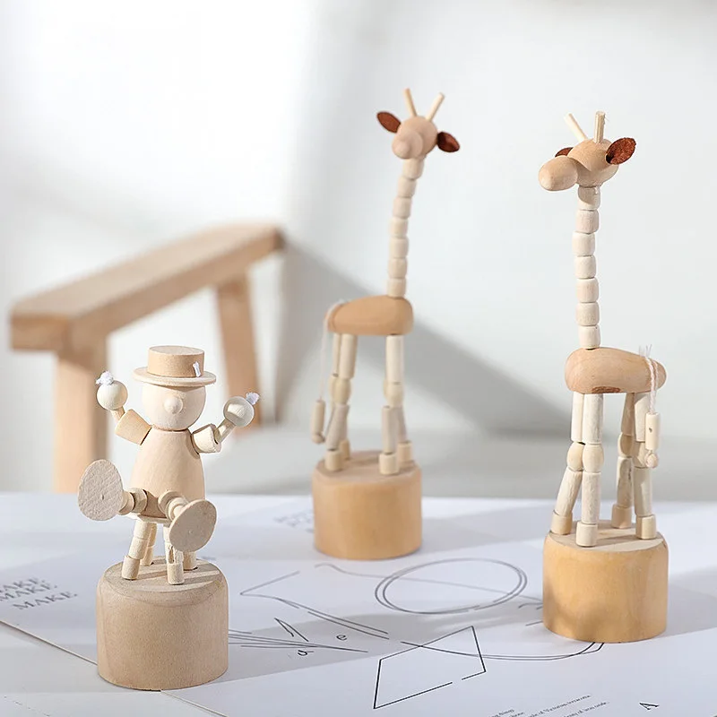 

Wooden Crafts Diy Animal Decorations Children's Educational Toys Living Room Office Knick-knacks, As photo