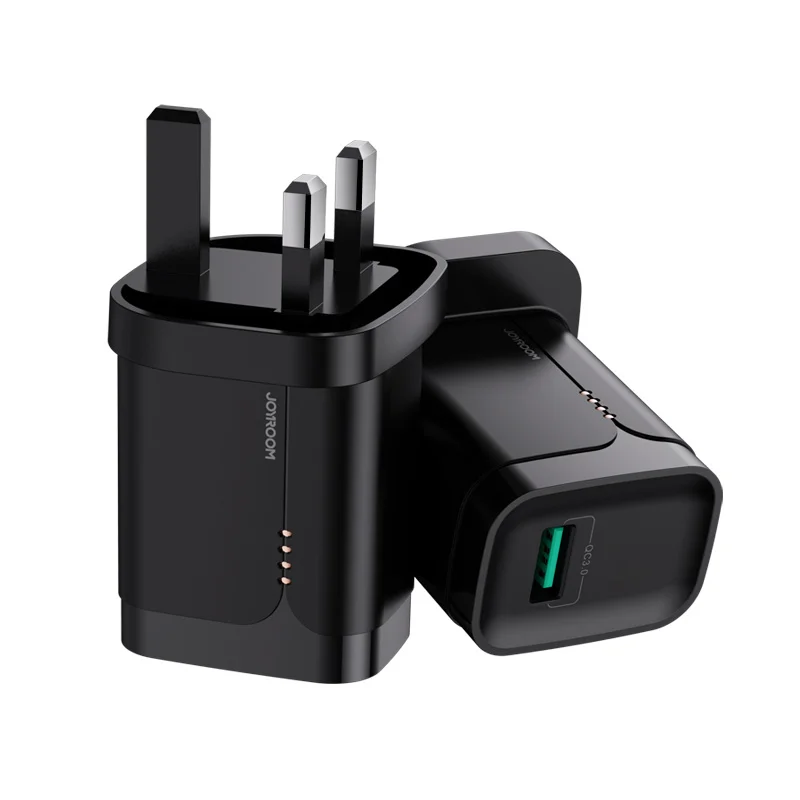 

Joyroom 2020 New Arrival Charger UK 18W QC 3.0 Fast Charging Charger For Mobile Phone, Black