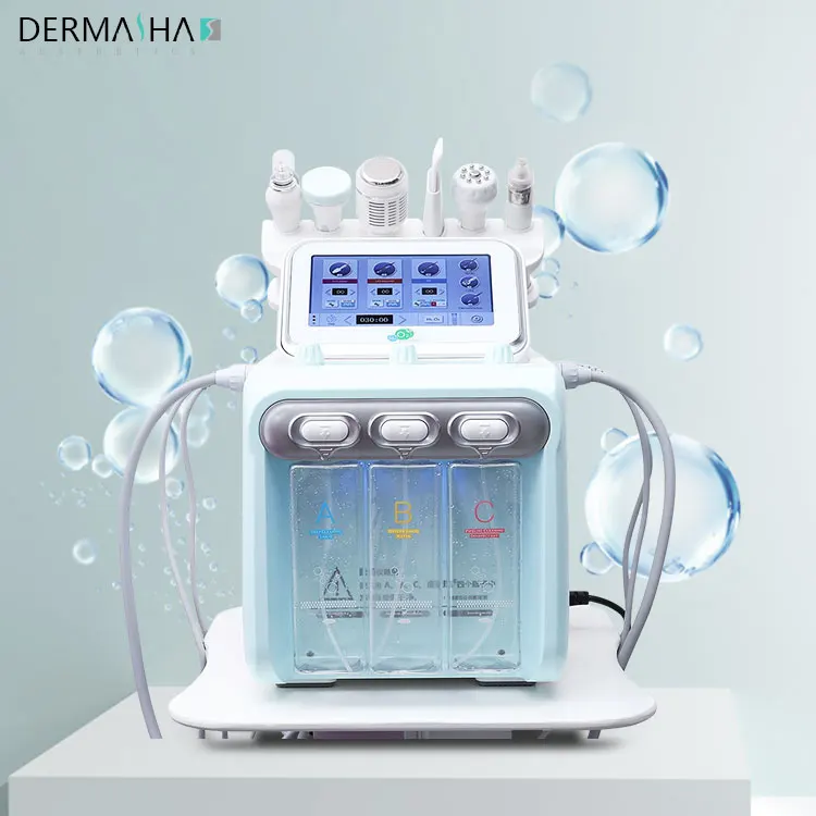 

High Quality 7 in 1 Hydro Oxygen Jet Small Bubble Facial Beauty Aqua Hydra Peeling Facials Microdermabrasion Machine