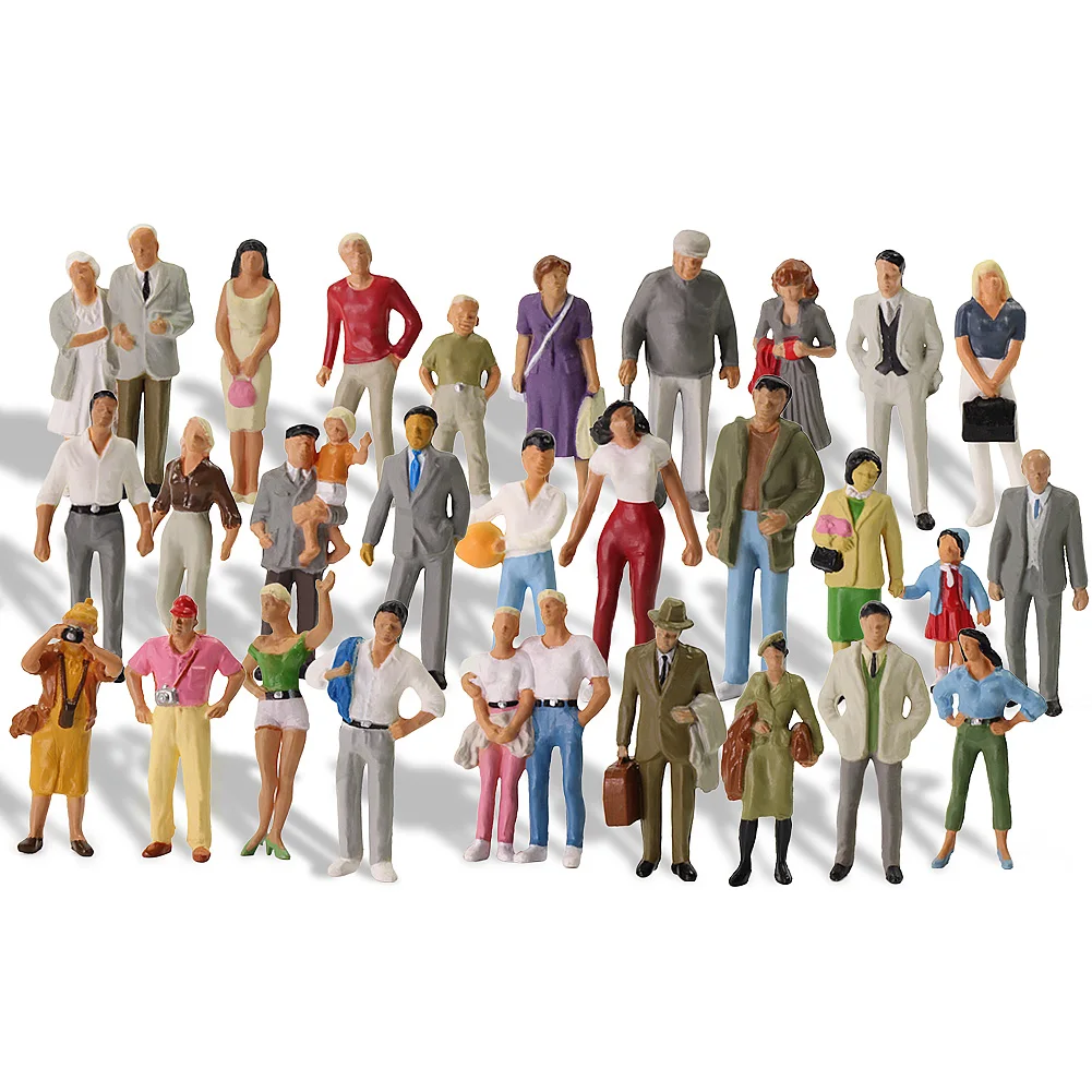 

P4310 Model Train Railway Different Poses 1:43 O Scale Standing Painted Figures People