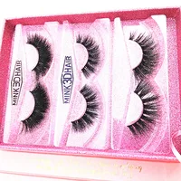 

2020 New Luxury Custom 3 Pairs Eyelashes Book Private Label Lash Box for 3pairs false eyelashes 3d mink eyelashes