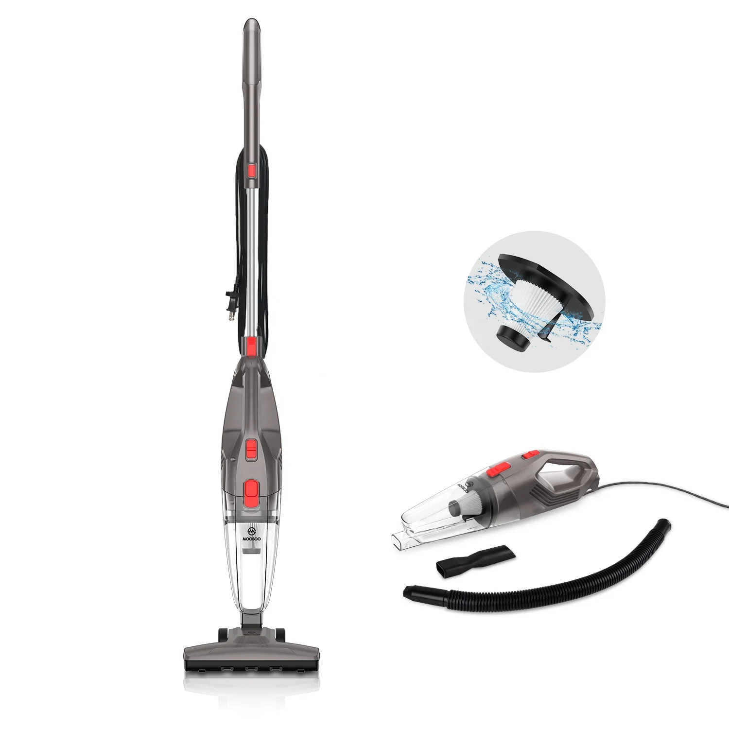

New Handheld Vacuum Cleaner 4-in-1 Stick with HEPA Filters Lightweight Corded Stick Vacuum Cleaner for Hard Floor Pet