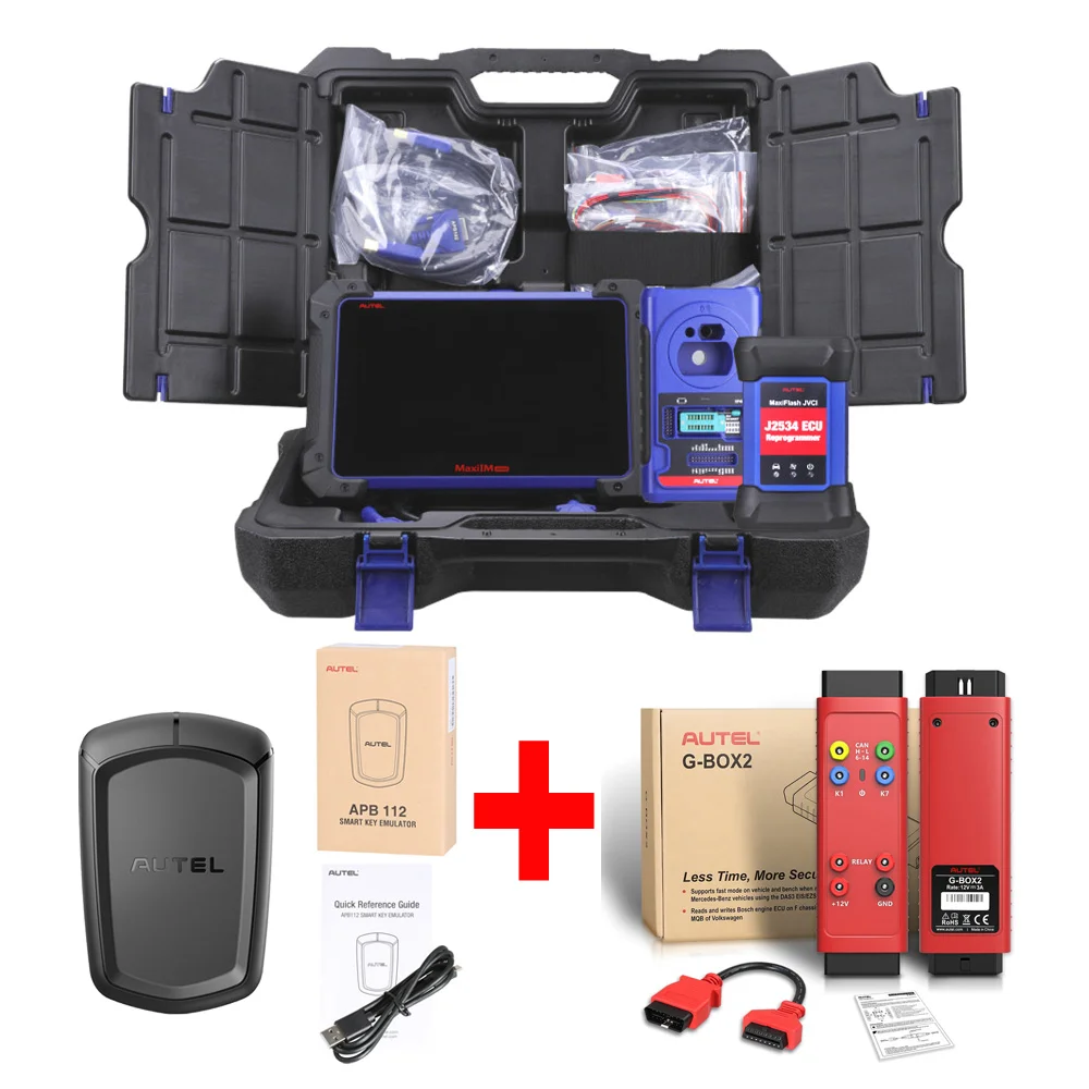 

2021New Autel im608pro OBD2 Diagnostic Tool IMMO Key Programmer ECU Coding APB112 + G-BOX2 im608 +IMKPA, Blue