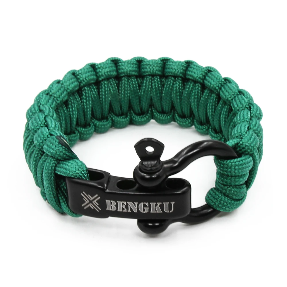Custom Paracord Bracelet 550 Survival Adjustable Shackle With Logo
