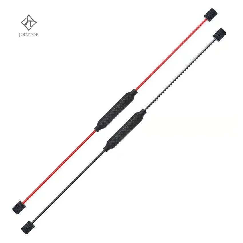 

Jointop Multi-Function Training Stick Fitness Exercise Elastic Felix Stick Vibrating Rod Phyllis Tremble Yoga Wand, Black/red