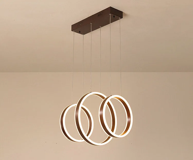 Ring chandelier pendant lamp black brown modern pendant lighting chandelier ring  modern led round chandelier