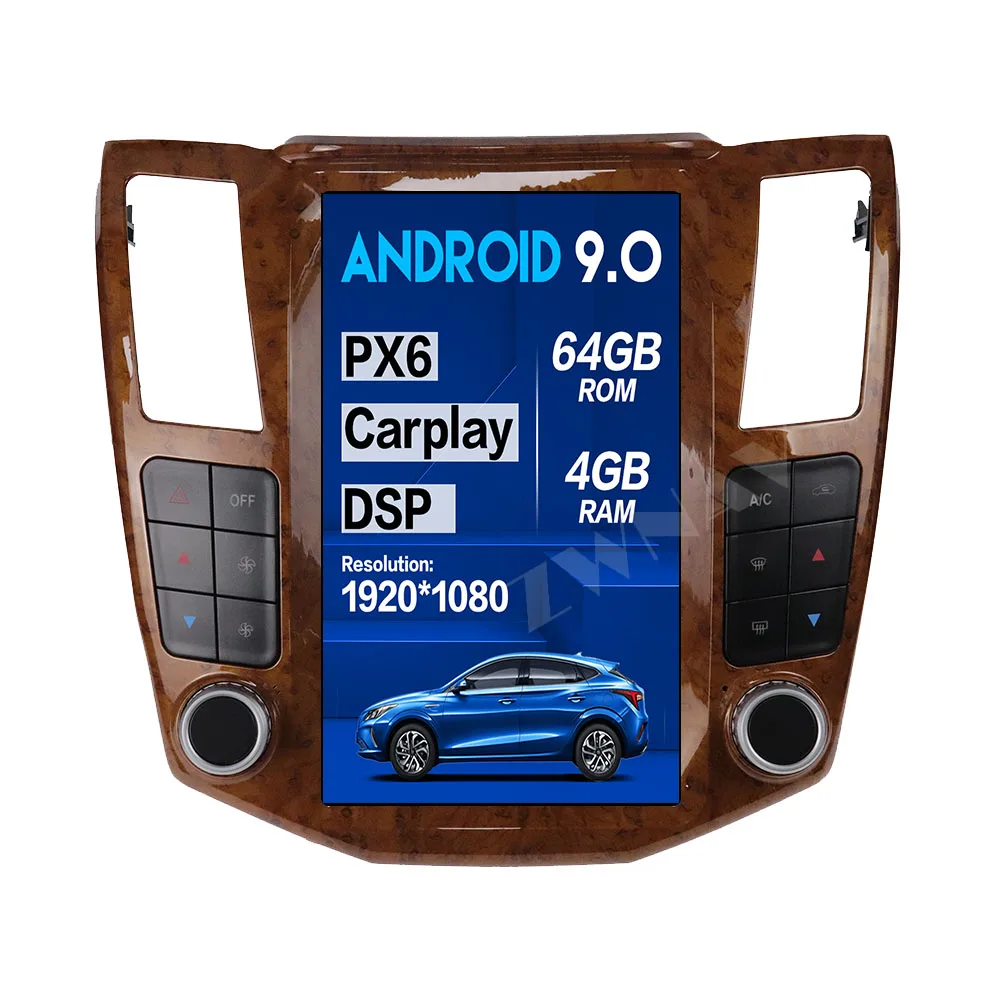 

Tesla Style screen Android 9.0 Car multimedia player for For Lexus RX RX300 RX330 RX350 RX400H car Radio stereo GPS BT head unit