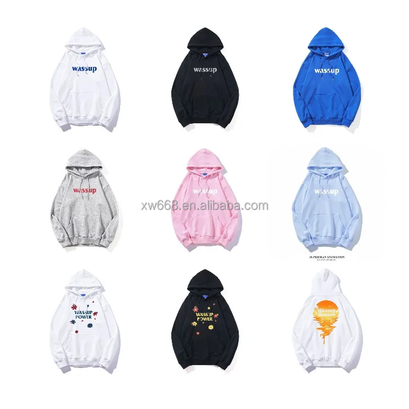 

Factories in China sell fashionable cotton men's and women's all-purpose hooded sweatshirts with loose shoulders and long sleeve, Custom colors