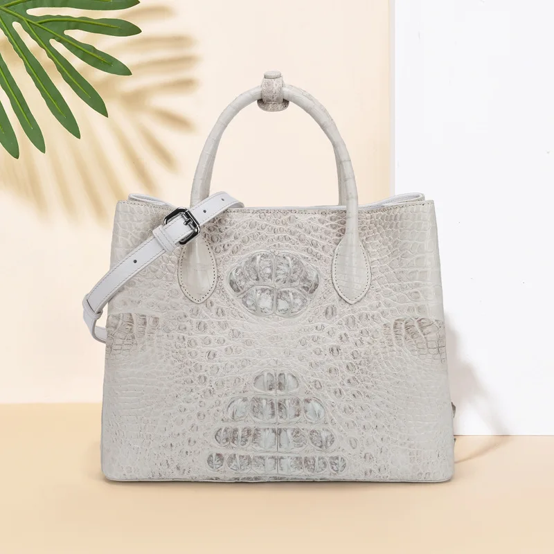 

2021 New Style real Grain Handmade Women Handbag 100% Crocodile Leather Tote Bags