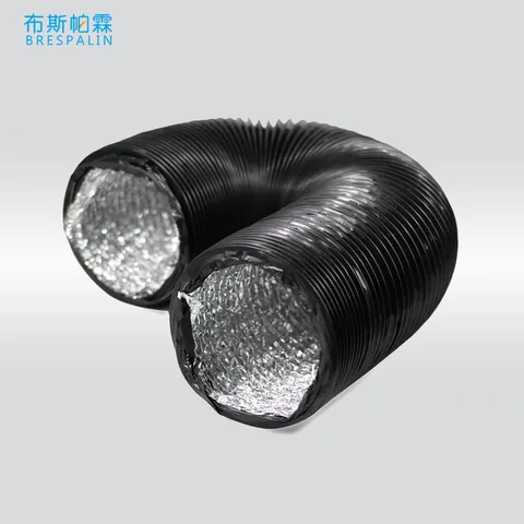 150mm 9m waterproof fireproof three-layer aluminum foil ventilation flexible duct for grow room hydr