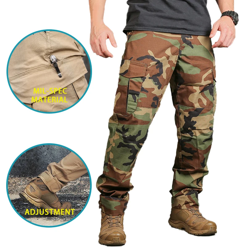 

Emersongear Nylon Polyester Mens Tactical Track Pants Stacked Jogging Camo Camouflage Cargo Army Sweat Pants For Men, Cb/mc/ mcbk /navy/ rg /wg