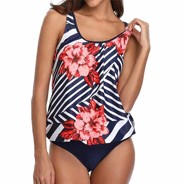 

2021 New Swimsuit Hot Sale Tankini Print Bikini For Women, Picture color