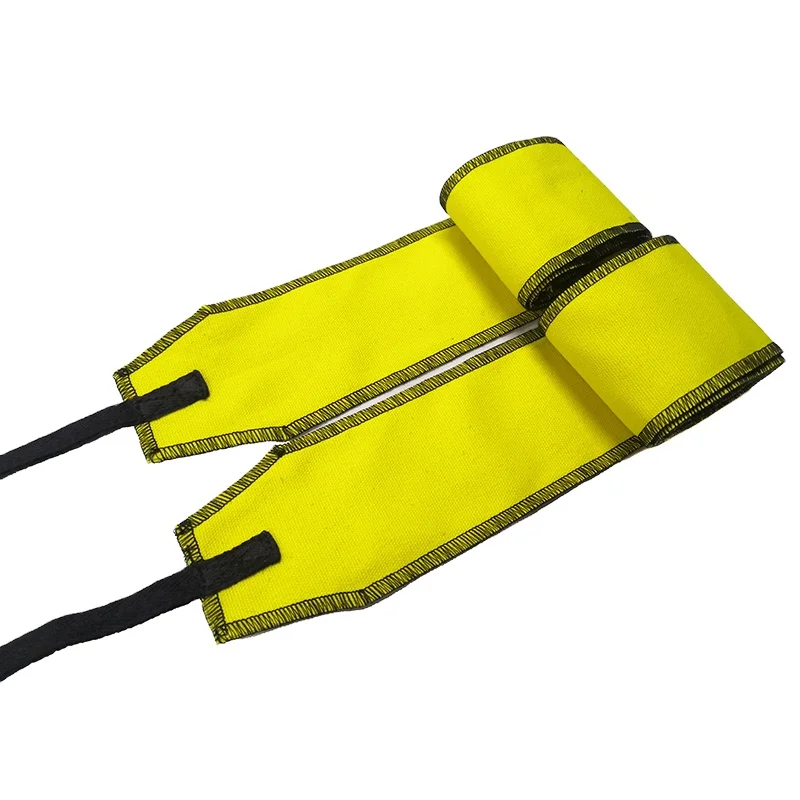 

Custom Adjustable Powerlifting gym soft cotton wrist wraps, Yellow