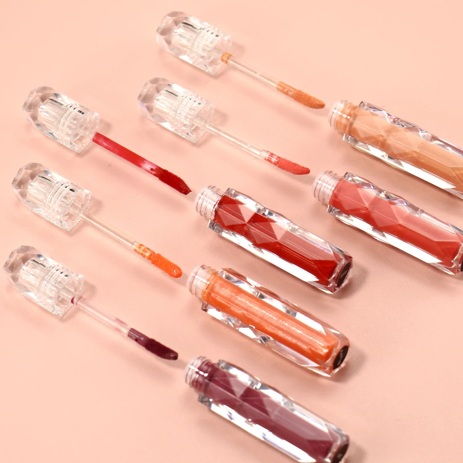 

Printing Logo Stick Base Gel Cosmetic Pack New Design led Lip Gloss Tubes 2 in 1 holder