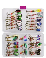 

10/30 Pcs/ Set Mixed Colorful Paint Fish Bait Metal Fishing Lure Set Combo Spinner Fishing Lure Kit