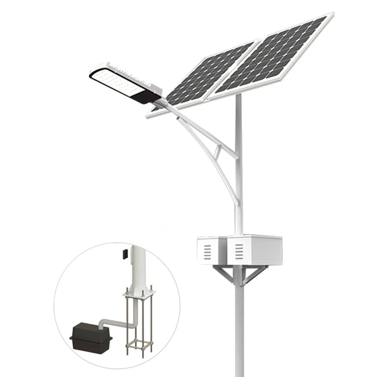 High quality Level ac 120w solar led street light with pole