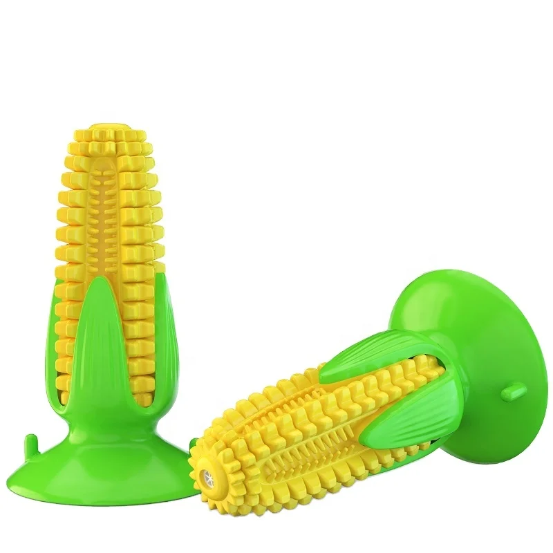 

Amazon cross-border hot selling pet chewer dog molar toy cat oral cleaning toy bite resistant corn toy