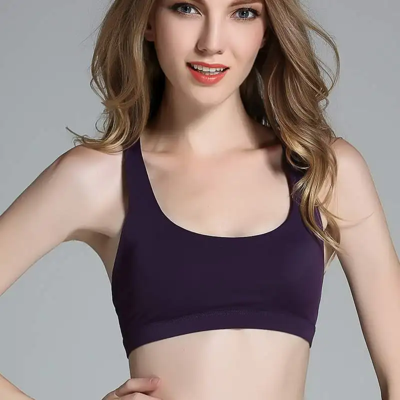 

2XL solid plus size yoga seamless bra big size women cute plain elastic spandex bra workout sport tops gym running bras, Soild