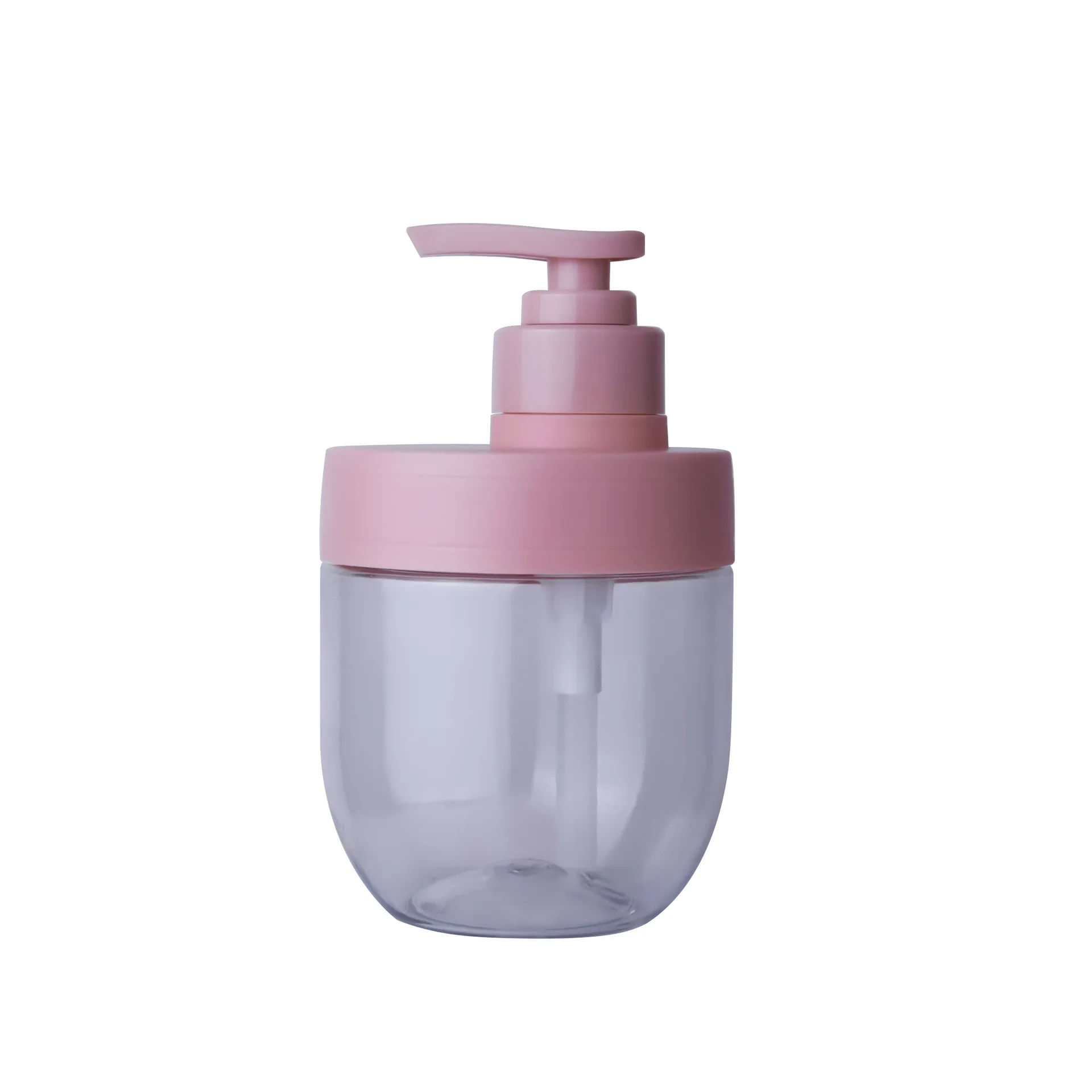 

empty 16iz 500ml new design high quality purple wide mouth jar bottle with lotion pump for skin care cosmetics packaging