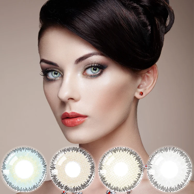 

2021 Natural Eye Color Contact Lenses Fancy Dress and Costumes Soft OEM Power Cheap, 16