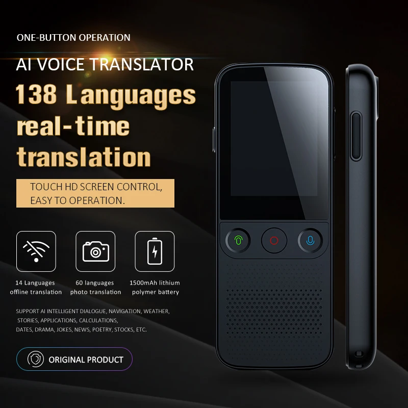 

Touch screen 2.4 inch IPS display 137 languages photo scan translation voice translator T10 PRO with offline translation