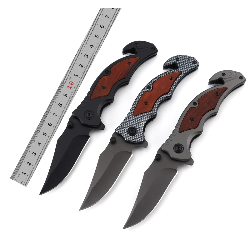 

Alibabas onlineshop edc outdoor hunting folding wood pocket stainless steel tactical survival knife