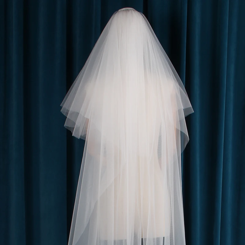 
Simple Elegent White High-quality Wedding Veils 3m Long Accessories Bridal Tulle Veils with Comb 