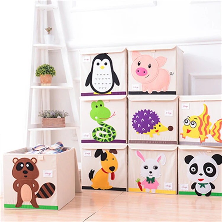 

T-HH-A025B Foldable Animal customized design Best Selling products Kid Toy Storage boxs for Boys and Girls, Customized color