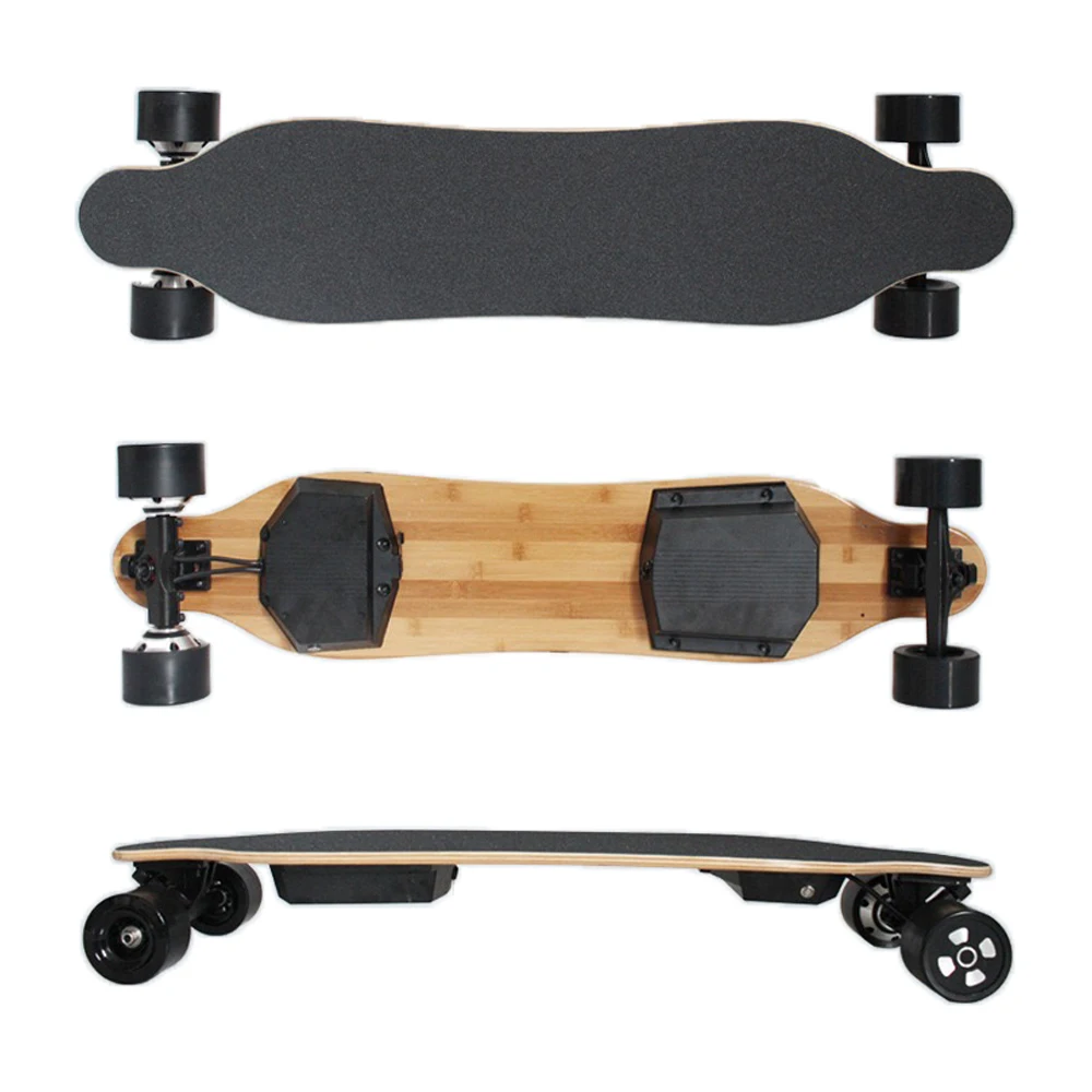 2020 Deck One Wheel Off Road Fast Electric Skateboard for Longboard 1 Layers Bamboo + 7 Layers Maple 90mm PU Wheels Adult 42km/h, Customized color