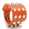 Wholesale Men Wide Cuff Studded Punk Leather Spike Bracelet