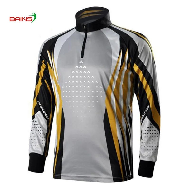 

Long sleeves sublimated sportswear tournament fishing shirt 100%polyester, No limited/customized