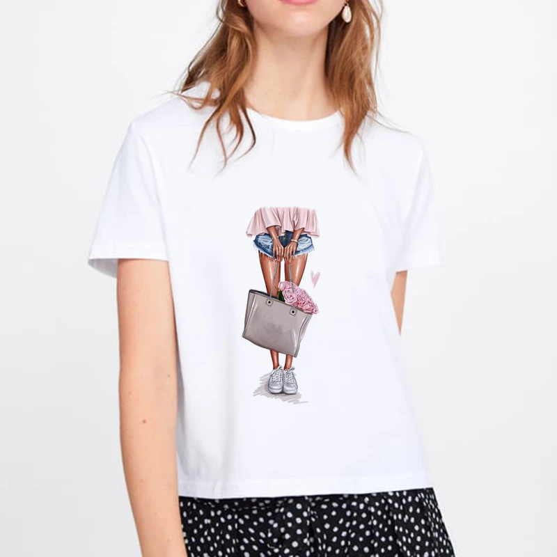 
Women O Neck Short Sleeve Summer Ladies Letter Print T-shirt Tops Tee Shirt 