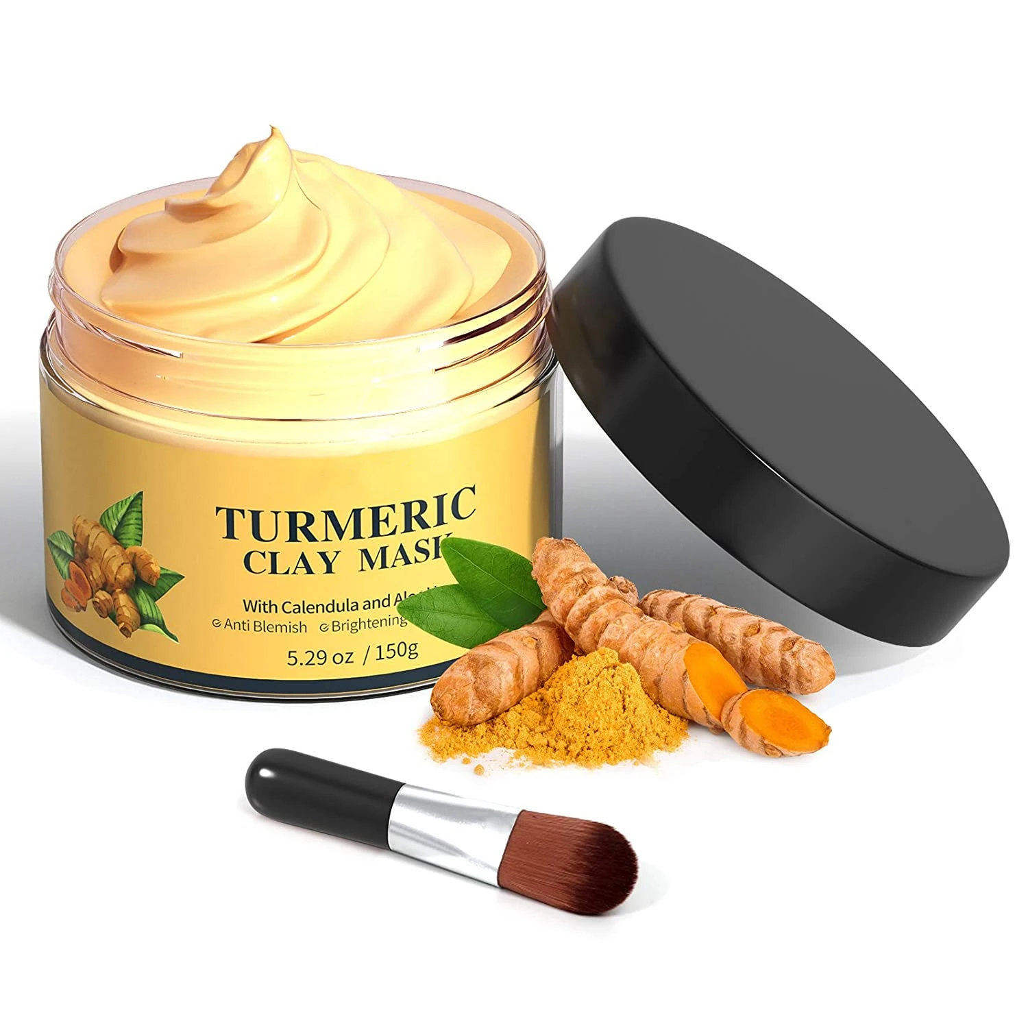 

Private Label Skin Care Detox Mud Mask Turmeric Clay Facial Mask with Kaolin Clay