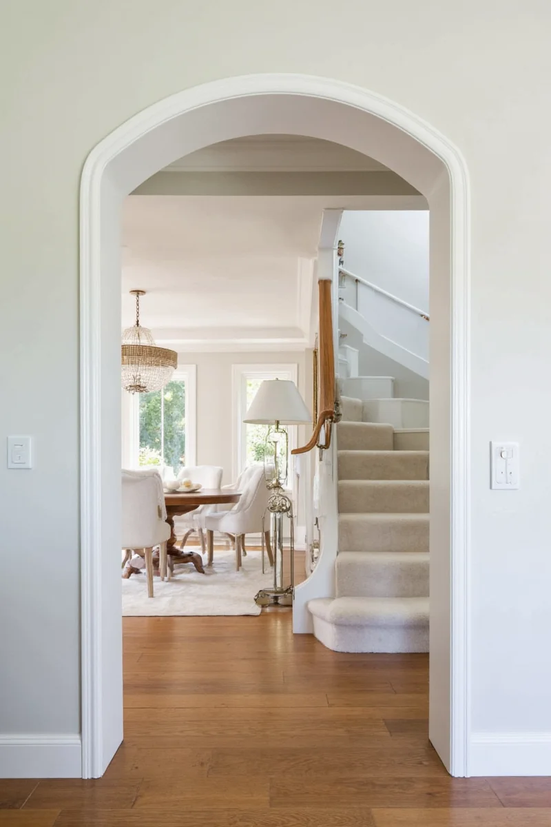 Storybook-style arched doorway with painted letters
