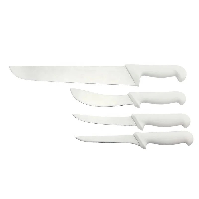 

Professional Meat Knife Stainless Steel Butcher Knife Set With PP Handle, White