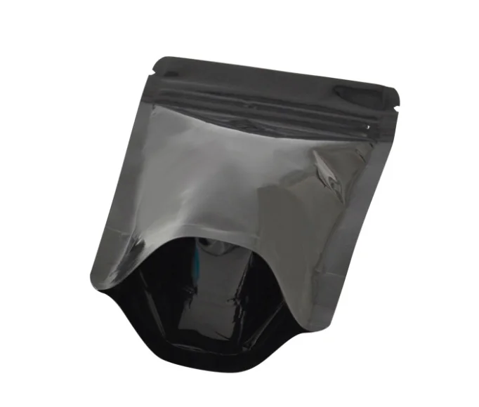 Plat noir métallisé mylar Zip Lock des sacs en diverses quantités et Tailles 