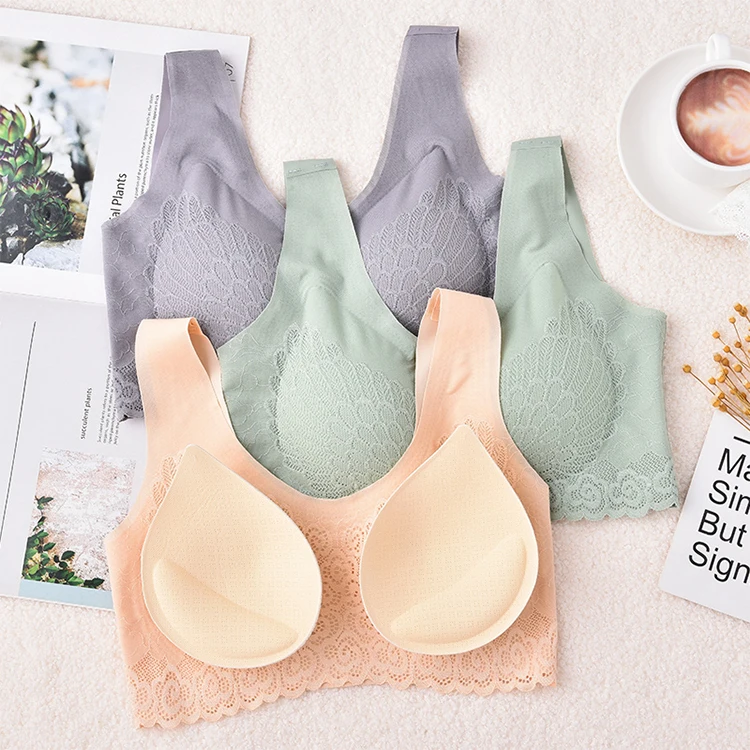 

Thai push-ups high elasticity soft seamless lace latex material for bra