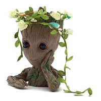 

Custom Resin Flowerpot Pen Holder Treeman Baby Groot Green Plants Flower Pot