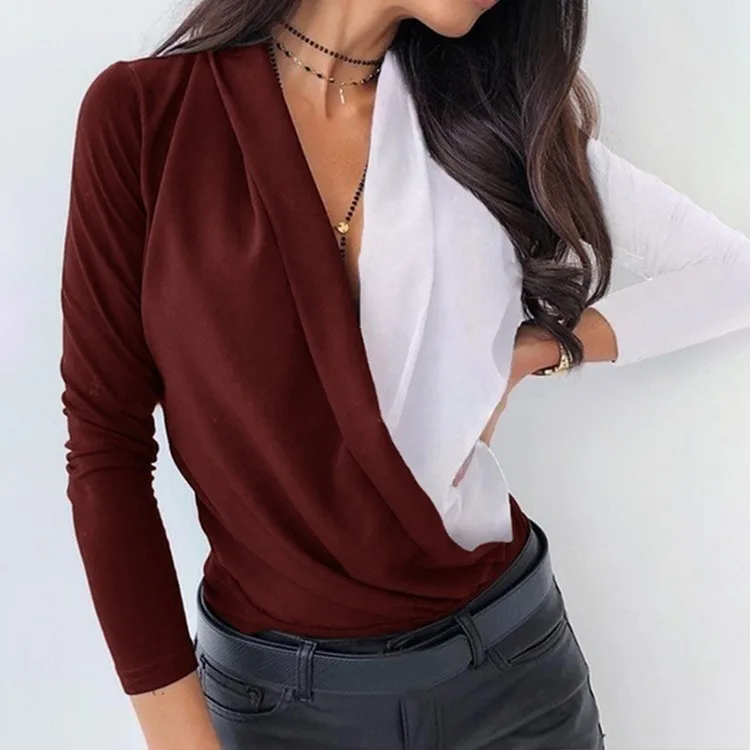 

Women Tops Blouses 2021 Spring Pure Long Sleeve Blouse Shirt Turn Down Collar Chiffon Blouse Office Shirts Blusas Camisa