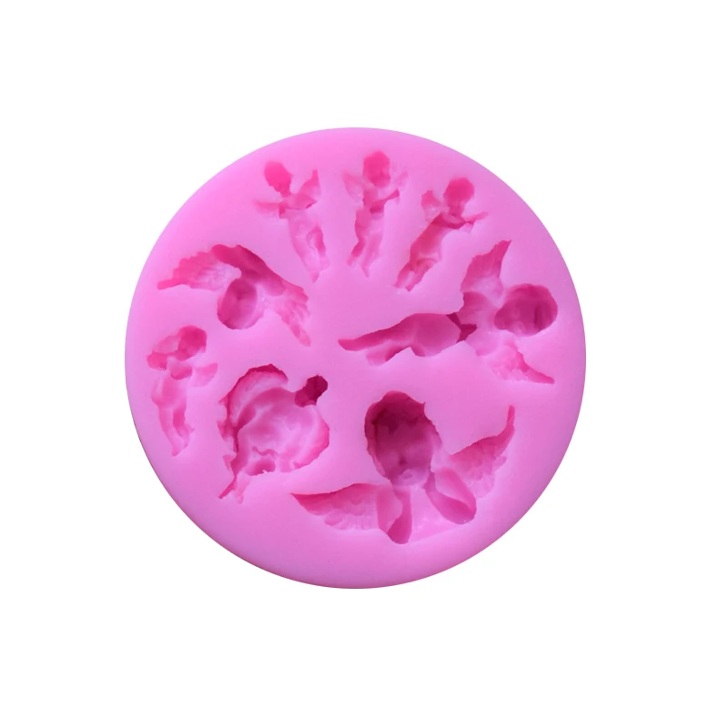 

The design of durable silicone jelly candy decoration angel cake mold baking silicone mold, Pink