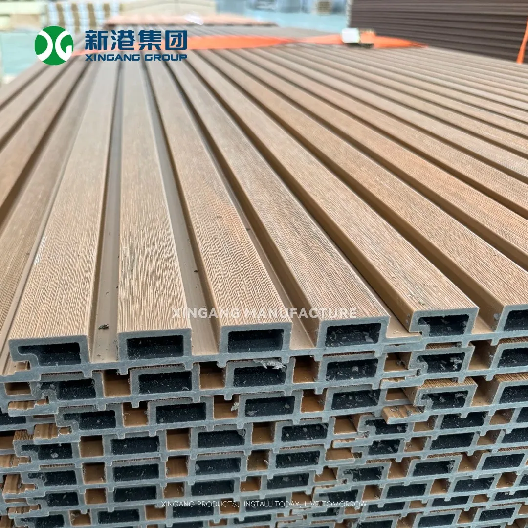 WPC Panels Teak Brown Stack