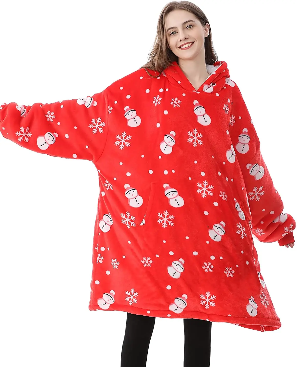 

Christmas Oversized Winter Autumn Long Sleeve Plush Fleece Jumpsuit Women Pajamas Lady Sleepwear Nightgown