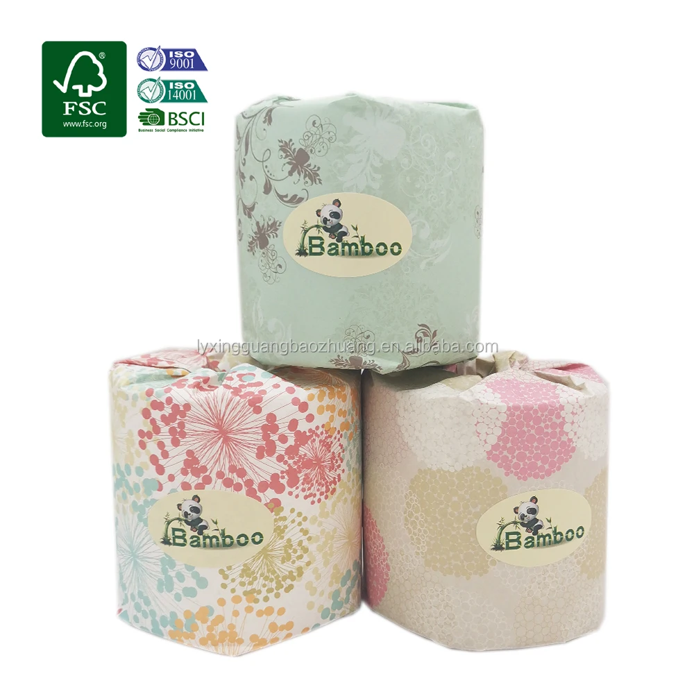 
24 rolls of high quality eco friendly ceo bamboo toilet paper individually packed  (1600104708421)